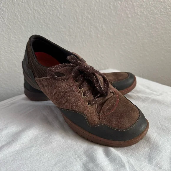 Merrell Espresso Suede Trail Shoes Women’s 8 Brown Lace-Up Hiking Sneakers - Picture 2 of 13